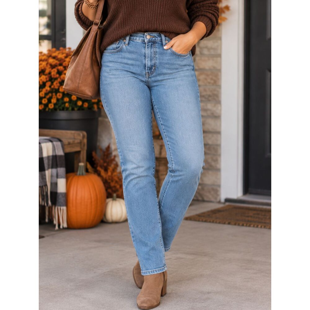 Madewell 10" High Rise Skinny Jeans Size 31 Light Wash Stretch Raw Hem Denim